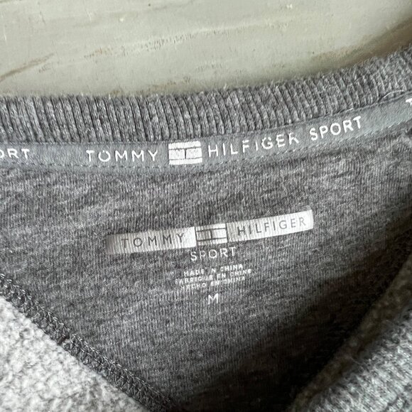 Tommy Hilfiger Sweatshirt  Sport Spellout Sweatshirt Crewneck Gray Size M - Picture 3 of 4